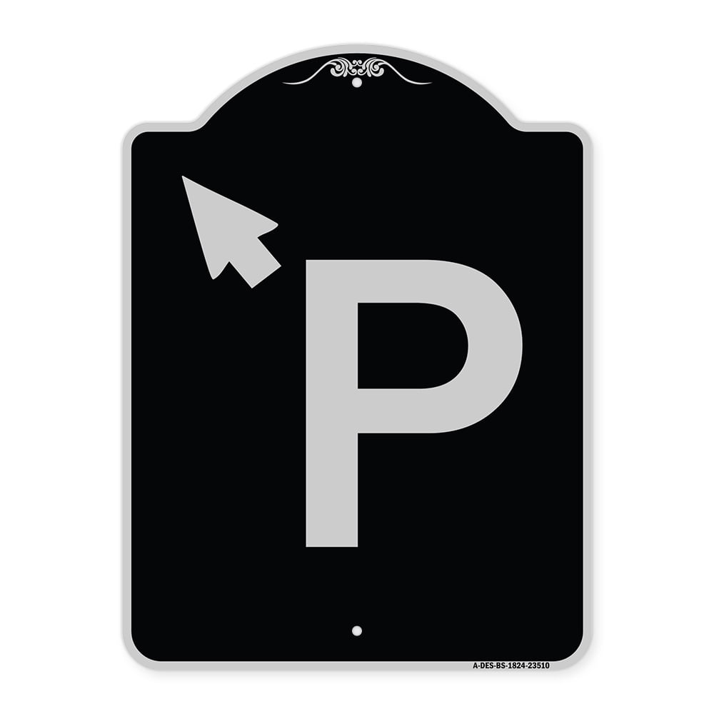 SignMission Designer Series Sign - P Symbol (With Up Arrow Pointing ...