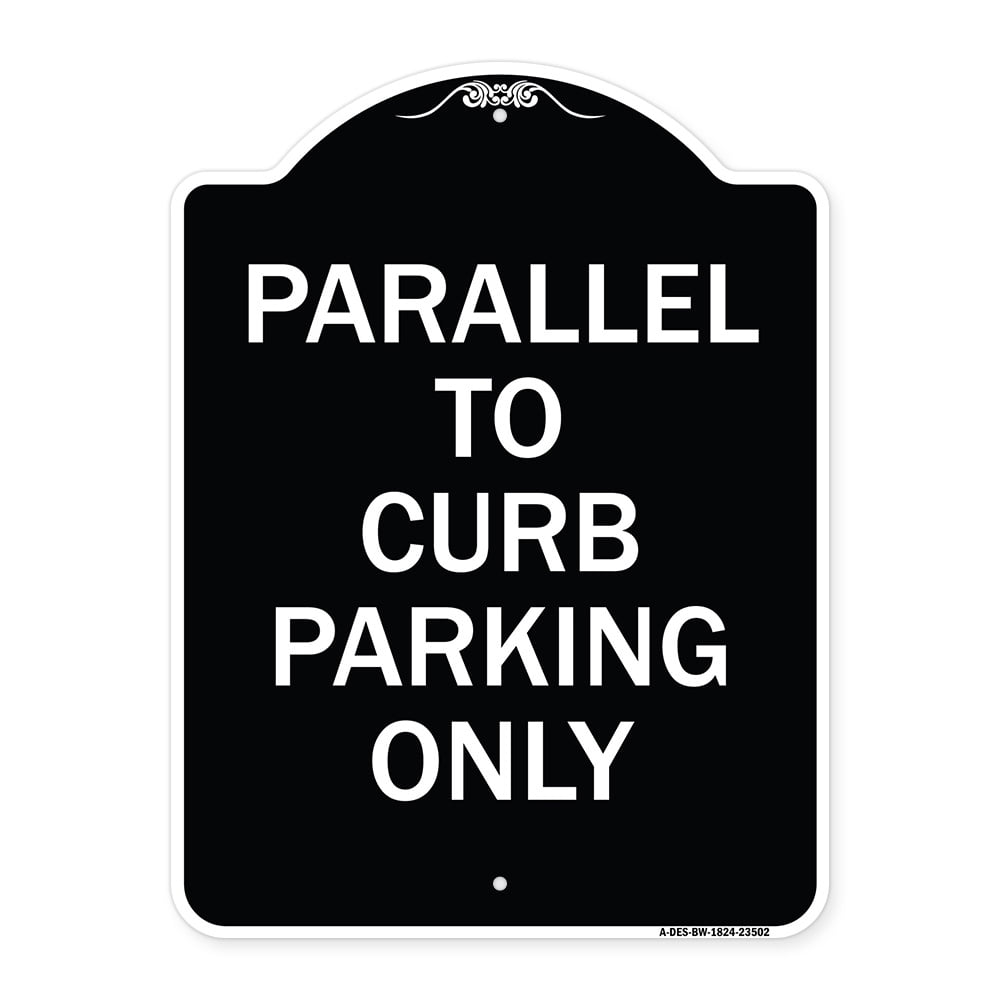 SignMission Designer Series Sign - Parallel to Curb Parking Only ...
