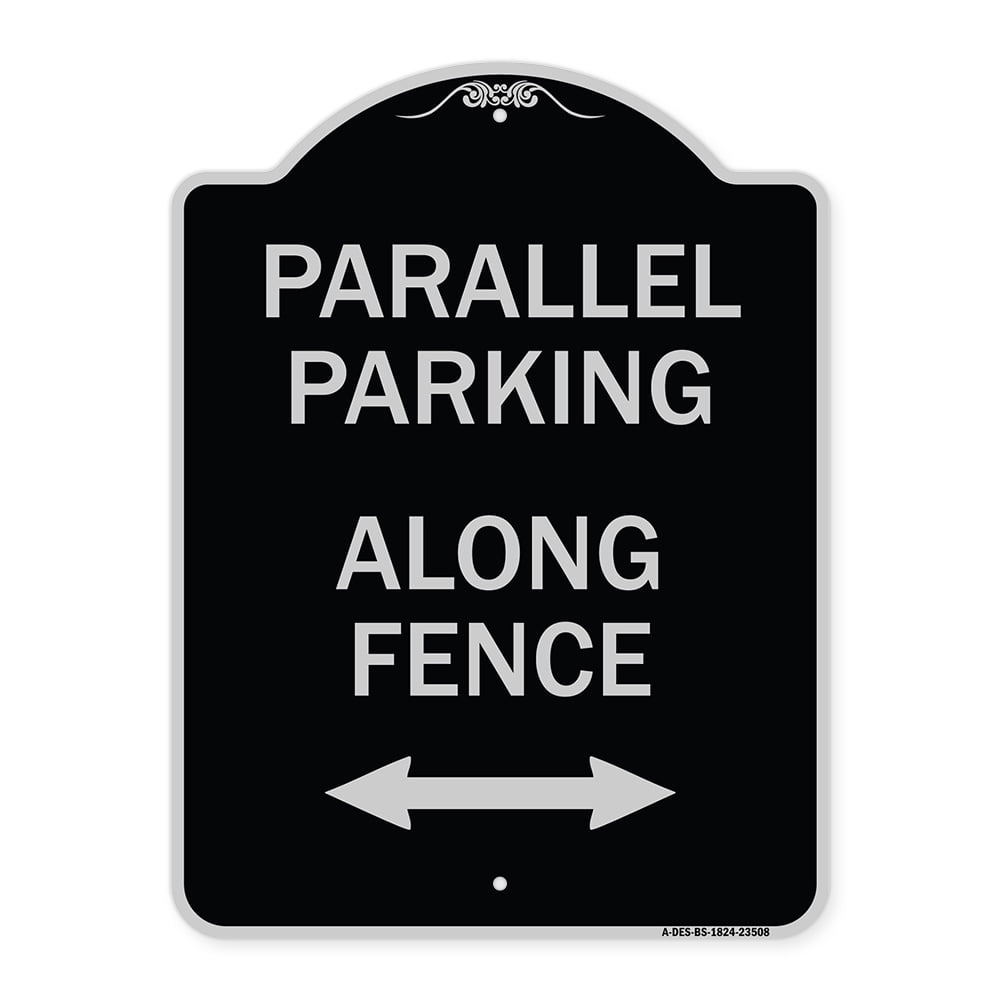 SignMission Designer Series Sign - Parallel Parking - Along Fence (With ...