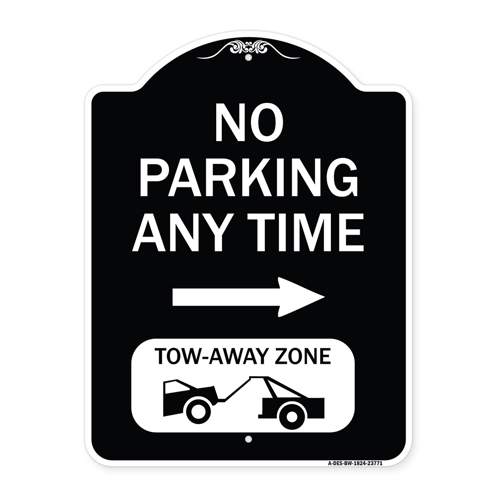 Cartello Alluminio 12x8 Pollici - "Church Parking Only, Tow Away Zone" - Made In USA