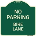 thumbnail image 1 of SignMission Designer Series Sign - No Parking Bike Lane | Green & Tan 18" X 18" Heavy-Gauge Aluminum Architectural Sign | Protect Your Business & Municipality | Made in the USA, 1 of 4