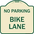 thumbnail image 1 of SignMission Designer Series Sign - No Parking Bike Lane | Tan & Green 18" X 18" Heavy-Gauge Aluminum Architectural Sign | Protect Your Business & Municipality | Made in the USA, 1 of 4
