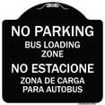 thumbnail image 1 of SignMission Designer Series Sign - No Parking Bus Loading Zone No Entacionamiento Bus De Carga Zona | Black & White 18" X 18" Heavy-Gauge Aluminum Architectural Sign | Made in the USA, 1 of 4