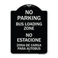 thumbnail image 1 of SignMission Designer Series Sign - No Parking Bus Loading Zone No Entacionamiento Bus De Carga Zona | Black & White 18" x 24" Heavy-Gauge Aluminum Architectural Sign | Made in the USA, 1 of 4