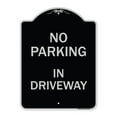 thumbnail image 1 of SignMission Designer Series Sign - No Parking in Driveway | Black & Silver 18" x 24" Heavy-Gauge Aluminum Architectural Sign | Protect Your Business & Municipality | Made in the USA, 1 of 4