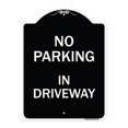 thumbnail image 1 of SignMission Designer Series Sign - No Parking in Driveway | Black & White 18" x 24" Heavy-Gauge Aluminum Architectural Sign | Protect Your Business & Municipality | Made in the USA, 1 of 4