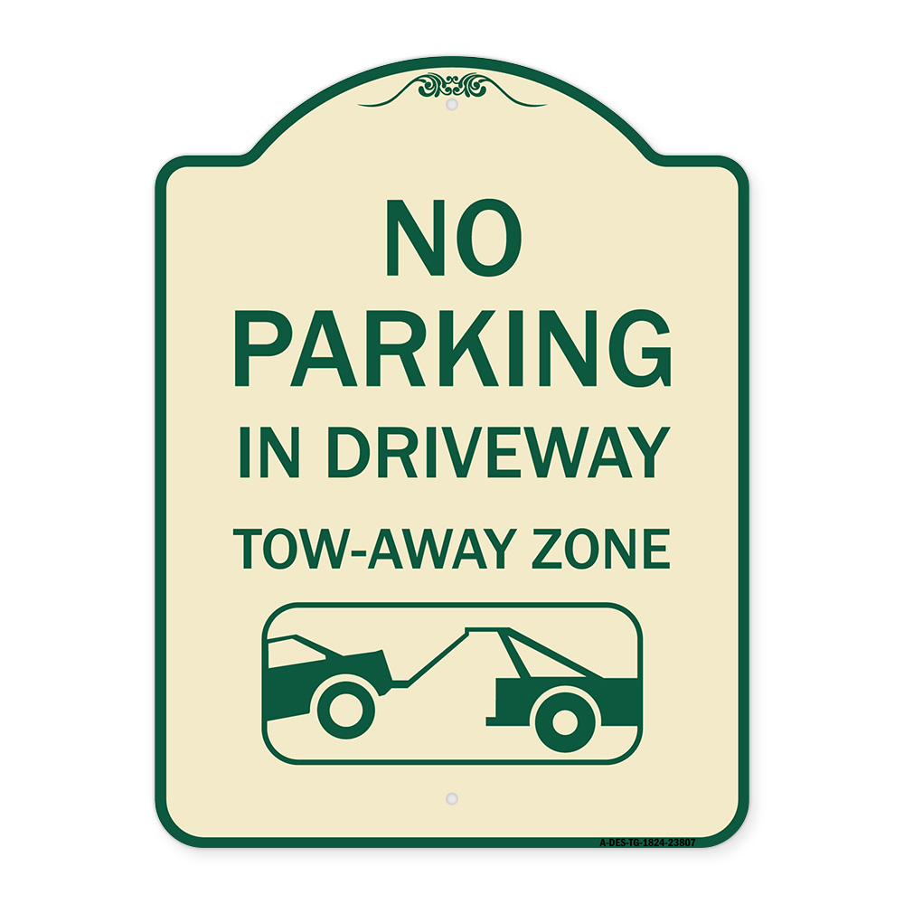 "Do NOT Block Driveway" Metal Sign - 8x12 Inch Weatherproof Tow Away Zone Sign