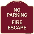 thumbnail image 1 of SignMission Designer Series Sign - No Parking Fire Escape | Burgundy 18" X 18" Heavy-Gauge Aluminum Architectural Sign | Protect Your Business & Municipality | Made in the USA, 1 of 4