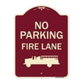 thumbnail image 1 of SignMission Designer Series Sign - No Parking Fire Lane | Burgundy 18" x 24" Heavy-Gauge Aluminum Architectural Sign | Protect Your Business & Municipality | Made in the USA, 1 of 4