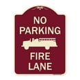 thumbnail image 1 of SignMission Designer Series Sign - No Parking Fire Lane with Graphic | Burgundy 18" x 24" Heavy-Gauge Aluminum Architectural Sign | Protect Your Business & Municipality | Made in the, 1 of 4