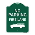 thumbnail image 1 of SignMission Designer Series Sign - No Parking Fire Lane | Green & White 18" x 24" Heavy-Gauge Aluminum Architectural Sign | Protect Your Business & Municipality | Made in the USA, 1 of 4