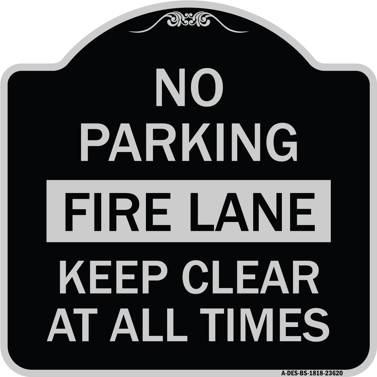 SignMission Designer Series Sign - No Parking Fire Lane Keep Clear at ...