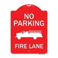 thumbnail image 1 of SignMission Designer Series Sign - No Parking Fire Lane | Red & White 18" x 24" Heavy-Gauge Aluminum Architectural Sign | Protect Your Business & Municipality | Made in the USA, 1 of 4