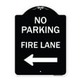 thumbnail image 1 of SignMission Designer Series Sign - No Parking Fire Lane (With Left Arrow) | Black & White 18" x 24" Heavy-Gauge Aluminum Architectural Sign | Protect Your Business & Municipality | Made, 1 of 4