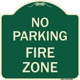 thumbnail image 1 of SignMission Designer Series Sign - No Parking Fire Zone | Green & Tan 18" X 18" Heavy-Gauge Aluminum Architectural Sign | Protect Your Business & Municipality | Made in the USA, 1 of 4