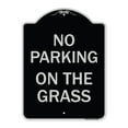thumbnail image 1 of SignMission Designer Series Sign - No Parking on the Grass | Black & Silver 18" x 24" Heavy-Gauge Aluminum Architectural Sign | Protect Your Business & Municipality | Made in the USA, 1 of 4