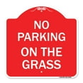 thumbnail image 1 of SignMission Designer Series Sign - No Parking on the Grass | Red & White 18" X 18" Heavy-Gauge Aluminum Architectural Sign | Protect Your Business & Municipality | Made in the USA, 1 of 4