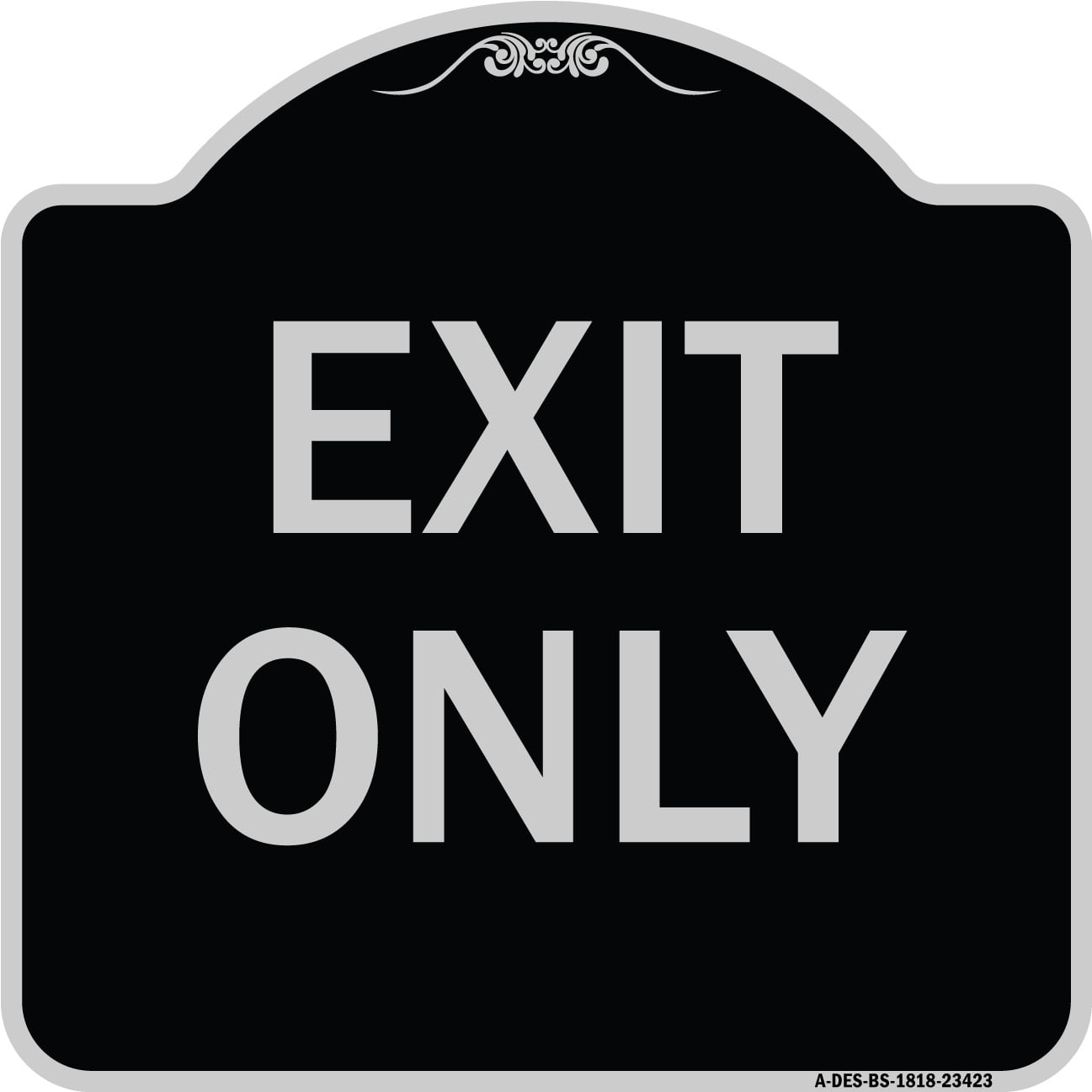 SignMission Designer Series Sign - Parking Lot Sign Exit Only | Black ...