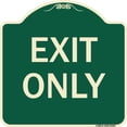 thumbnail image 1 of SignMission Designer Series Sign - Parking Lot Sign Exit Only | Green & Tan 18" X 18" Heavy-Gauge Aluminum Architectural Sign | Protect Your Business & Municipality | Made in the USA, 1 of 4