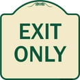 thumbnail image 1 of SignMission Designer Series Sign - Parking Lot Sign Exit Only | Tan & Green 18" X 18" Heavy-Gauge Aluminum Architectural Sign | Protect Your Business & Municipality | Made in the USA, 1 of 4
