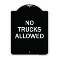 thumbnail image 1 of SignMission Designer Series Sign - Parking Lot Sign No Trucks Allowed | Black & White 18" x 24" Heavy-Gauge Aluminum Architectural Sign | Protect Your Business & Municipality | Made in, 1 of 4