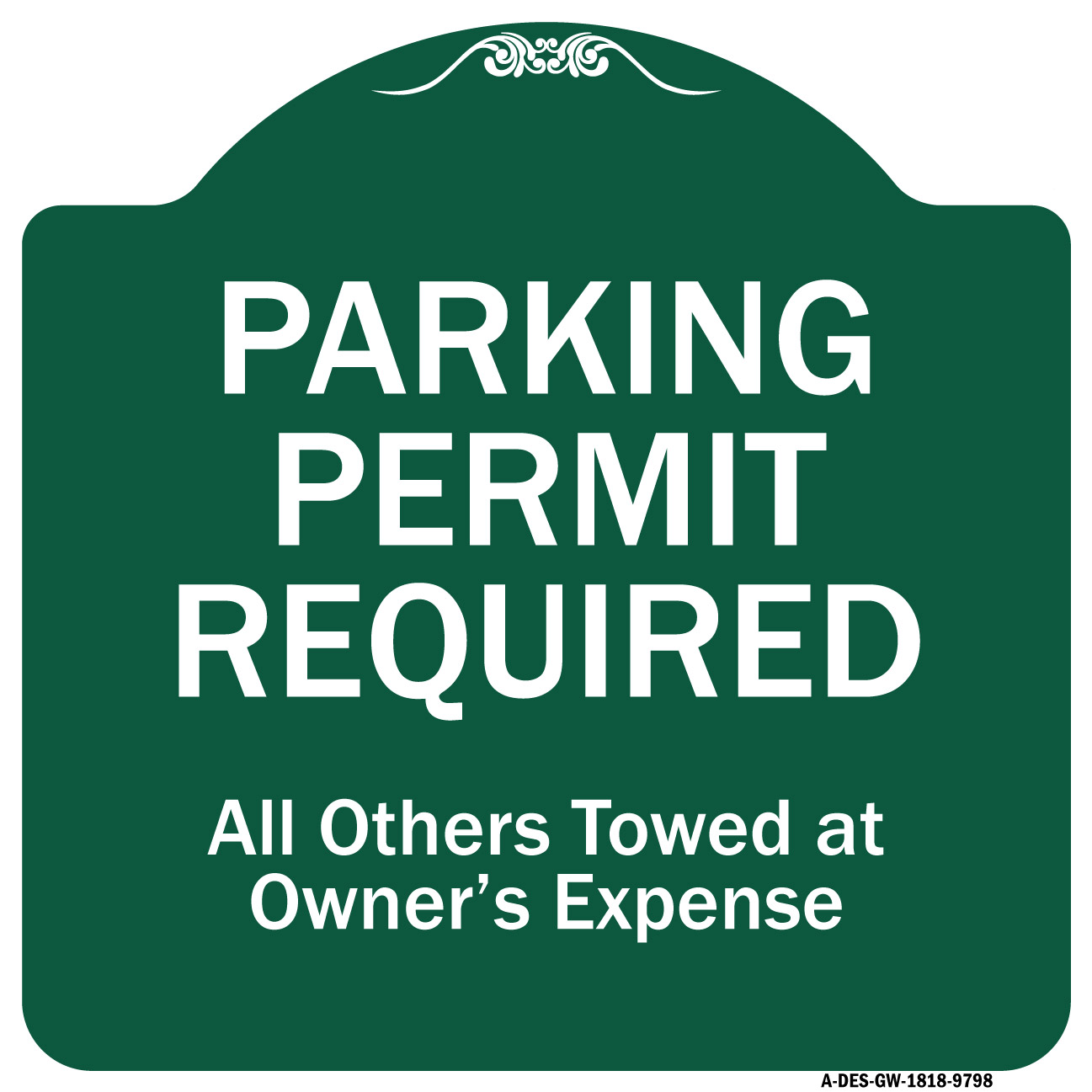 SignMission Designer Series Sign - Parking Permit Required All Others ...