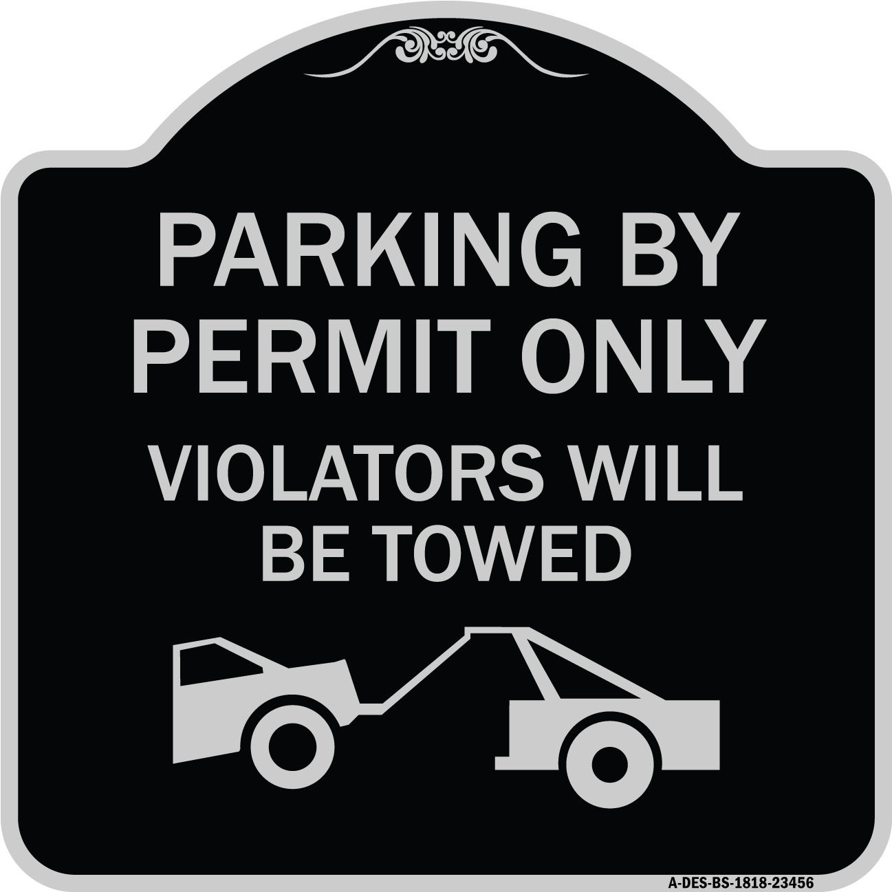 SignMission Designer Series Sign - Parking by Permit Only Violators ...