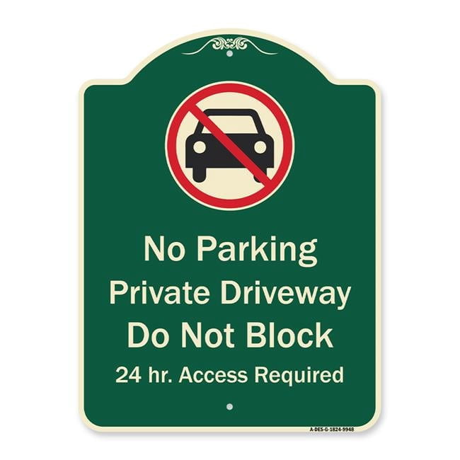 SignMission Designer Series Sign - No Parking Private Driveway Do Not ...