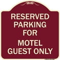 thumbnail image 1 of SignMission Designer Series Sign - Parking Reserved for Motel Guest Only | Burgundy 18" X 18" Heavy-Gauge Aluminum Architectural Sign | Protect Your Business & Municipality | Made in, 1 of 4