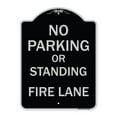 thumbnail image 1 of SignMission Designer Series Sign - No Parking or Standing Fire Lane | Black & Silver 18" x 24" Heavy-Gauge Aluminum Architectural Sign | Protect Your Business & Municipality | Made in, 1 of 4