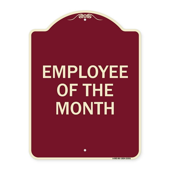 SignMission Designer Series Sign - Parking Stencil | Burgundy 18" x 24" Heavy-Gauge Aluminum Architectural Sign | Protect Your Business & Municipality | Made in the USA