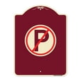 thumbnail image 1 of SignMission Designer Series Sign - No Parking Symbol | Burgundy 18" x 24" Heavy-Gauge Aluminum Architectural Sign | Protect Your Business & Municipality | Made in the USA, 1 of 4
