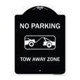 thumbnail image 1 of SignMission Designer Series Sign - No Parking Tow Away Zone | Black & White 18" x 24" Heavy-Gauge Aluminum Architectural Sign | Protect Your Business & Municipality | Made in the USA, 1 of 4