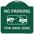 thumbnail image 1 of SignMission Designer Series Sign - No Parking Tow Away Zone | Green & White 18" X 18" Heavy-Gauge Aluminum Architectural Sign | Protect Your Business & Municipality | Made in the USA, 1 of 4