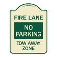 thumbnail image 1 of SignMission Designer Series Sign - No Parking Tow-Away Zone | Tan & Green 18" x 24" Heavy-Gauge Aluminum Architectural Sign | Protect Your Business & Municipality | Made in the USA, 1 of 4