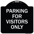 thumbnail image 1 of SignMission Designer Series Sign - Parking for Visitors Only | Black & White 18" X 18" Heavy-Gauge Aluminum Architectural Sign | Protect Your Business & Municipality | Made in the USA, 1 of 4