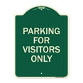 thumbnail image 1 of SignMission Designer Series Sign - Parking for Visitors Only | Green & Tan 18" x 24" Heavy-Gauge Aluminum Architectural Sign | Protect Your Business & Municipality | Made in the USA, 1 of 4