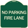 thumbnail image 1 of SignMission Designer Series Sign - Pavement Stencil No Parking Fire Lane | Green & Tan 18" X 18" Heavy-Gauge Aluminum Architectural Sign | Protect Your Business & Municipality | Made in, 1 of 4