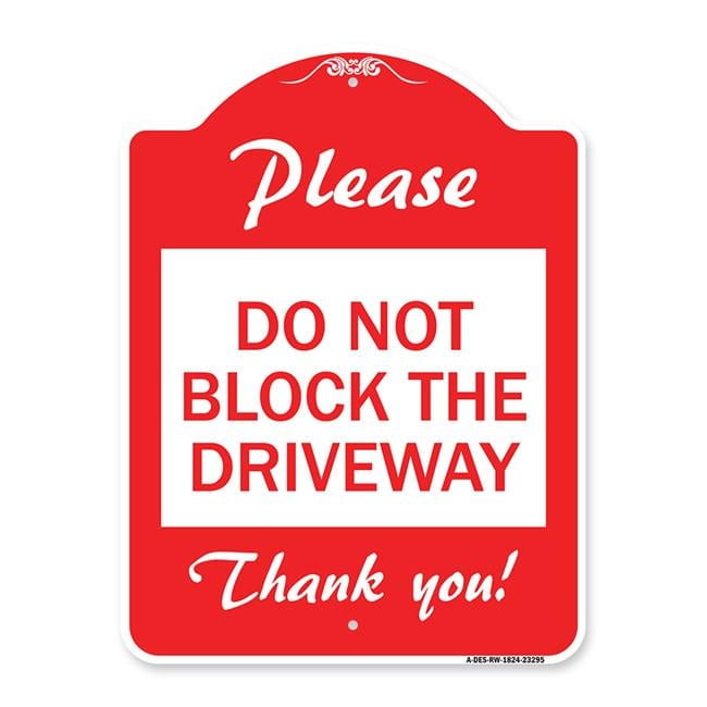 SmartSign 'Do Not Block Driveway' Reflective Aluminum Sign - 10" X 14", Engineer Grade 3 thumbnail image