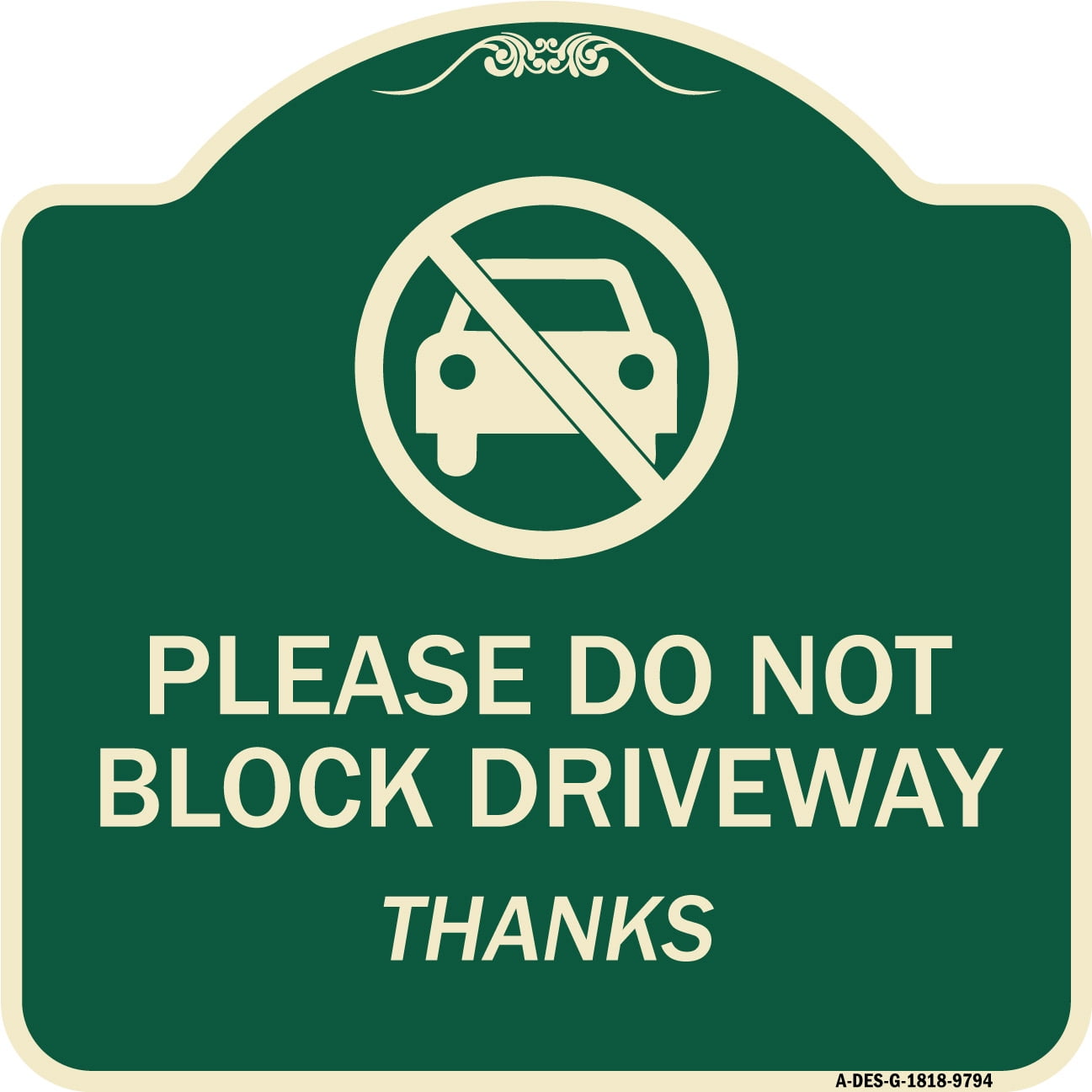SignMission A-DES-G-1818-9794 Designer Series Sign - Please Do Not ...