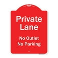 thumbnail image 1 of SignMission Designer Series Sign - Private Lane No Outlet No Parking | Red & White 18" x 24" Heavy-Gauge Aluminum Architectural Sign | Protect Your Business & Municipality | Made in the, 1 of 4