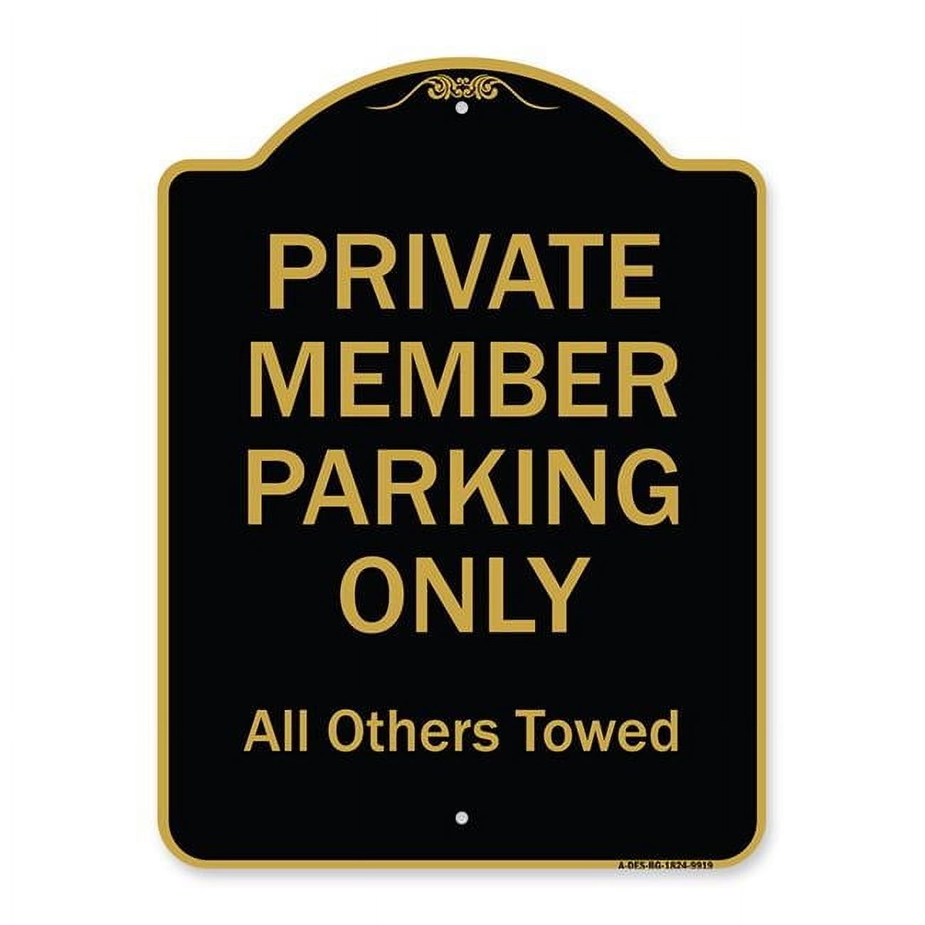 SignMission Designer Series Sign - Private Member Parking Only All ...