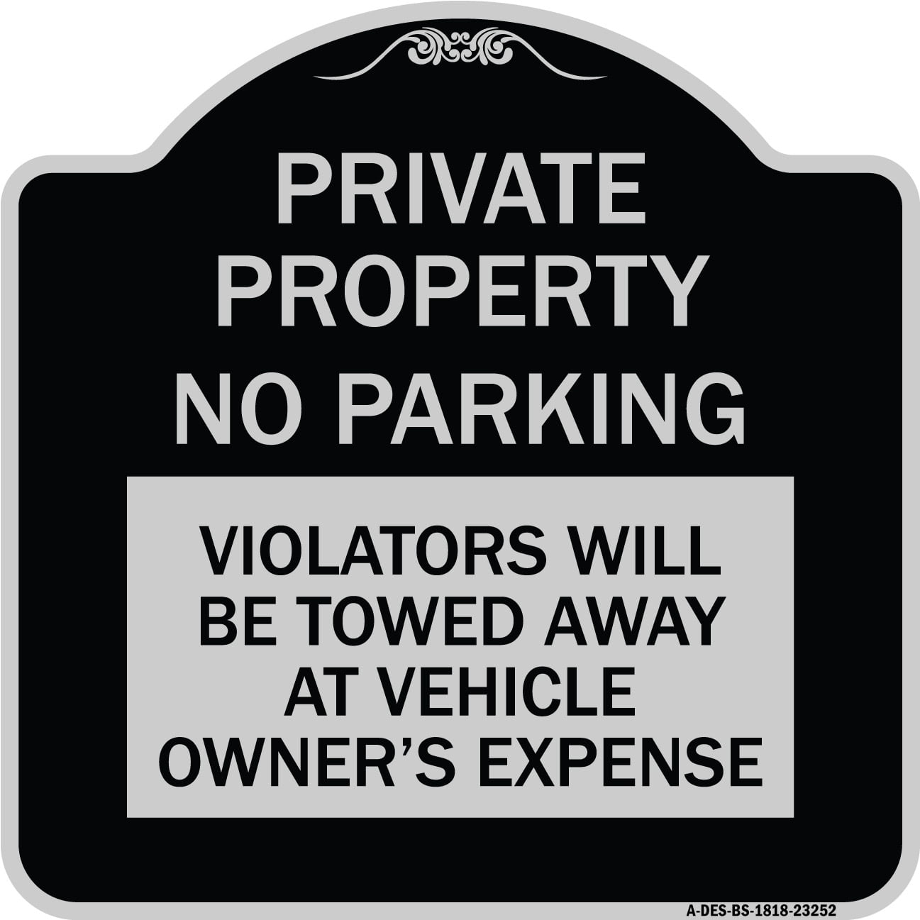 Private Property No Parking Schild | Reflektierendes Aluminium 45,7x30,5cm | UV-geschützt & Wetterfest