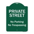 thumbnail image 1 of SignMission Designer Series Sign - Private Street No Parking Or Trespassing | Green & White 18" x 24" Heavy-Gauge Aluminum Architectural Sign | Protect Your Business & Municipality |, 1 of 4