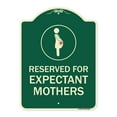 thumbnail image 1 of SignMission Designer Series Sign - Reserved for Expectant Mothers (With Graphic) | Green & Tan 18" x 24" Heavy-Gauge Aluminum Architectural Sign | Made in the USA, 1 of 4