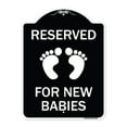 thumbnail image 1 of SignMission Designer Series Sign - Reserved for New Babies with Symbol | Black & White 18" x 24" Heavy-Gauge Aluminum Architectural Sign | Protect Your Business & Municipality | Made in, 1 of 4