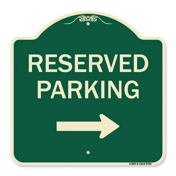 SignMission A-DES-G-1818-9765 Designer Series Sign - Reserved Parking 2