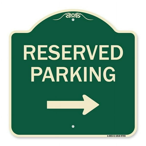 SignMission A-DES-G-1818-9765 Designer Series Sign - Reserved Parking 2
