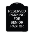 thumbnail image 1 of SignMission Designer Series Sign - Reserved Parking for Senior Pastor | Black & Silver 18" x 24" Heavy-Gauge Aluminum Architectural Sign | Protect Your Business & Municipality | Made in, 1 of 4