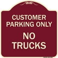 thumbnail image 1 of SignMission Designer Series Sign - Reserved Parking Sign Customer Parking Only No Trucks | Burgundy 18" X 18" Heavy-Gauge Aluminum Architectural Sign | Made in the USA, 1 of 4
